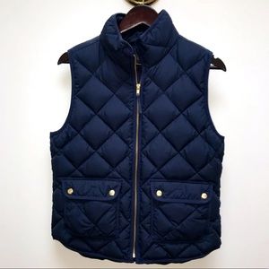 J.Crew Navy Excursion Quilted Down Vest